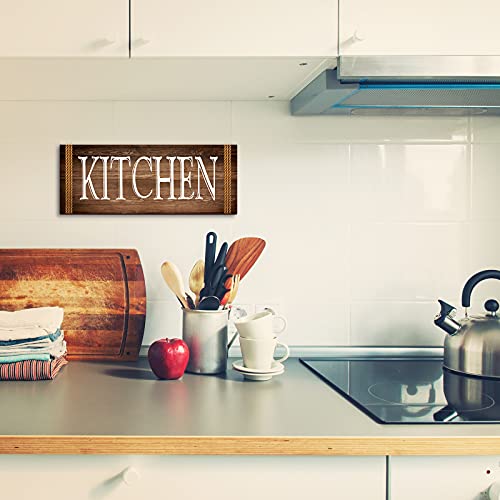Jetec 4 Pieces Kitchen Sign Pantry Sign Wall Decor Fork and Spoon Wall