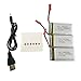 sea jump accessories 3PCS 3.7V 1200mah Lithium Battery + 6in1 Charger for huanqi 898B H11D H11C MJX T04 T05 T25 M03 Remote Control Aircraft Parts Drone Parts
