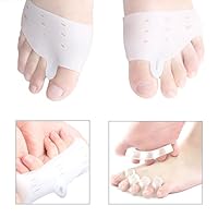 Heatoe Toe Separators Toes Overlapping Toes Corrector Toe Rings Bunion Toe Separators Crossover Toe Straightener Toe Back Straightener Front Foot Pad A Pair of Toes Separators for Men and Women