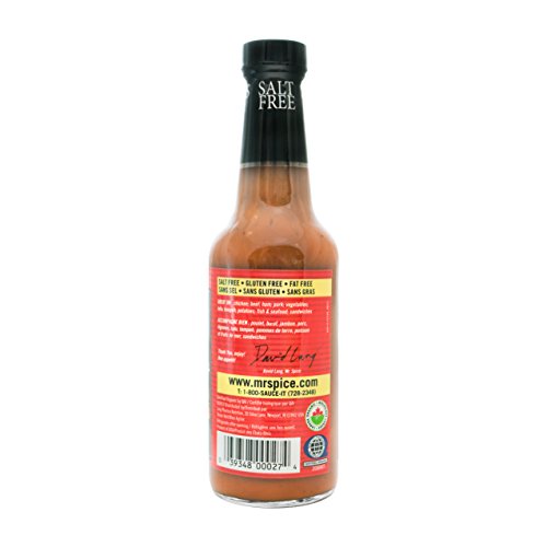 Mr. Spice Organic Hot Wing Sauce - Salt-Free Marinade - Fat-Free - Gluten-Free - Vegetarian - Low Calorie