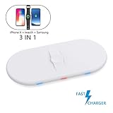 Wireless Fast Charging Pad with Watch for iPhone X CONMDEX Airpower Qi Fast Wireless Charging Docking Station with iWatch 3 in1 Charger Compatible iPhone 8Plus/Galaxy Note 8 All Qi Enabled Phone