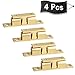 Alise Double Roller Catch Cabinet Latches,Adjustable Double Ball Tension Roller Catch Latch Brass Cabinet Door Latch,47mm Solid Brass Cabinet Latches and Catches,4 Pcs