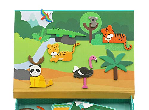 Love&Mini Educational Magnetic Cardboard Preschool Magnetic Art case Toy Gift Magnetic Jigsaw Puzzle Drawing Easel Board