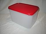 Tupperware Modular Mates Rectangular 3 Container. Red Seal