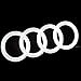 Bearfire Cool LED Emblem Logo Grid LED Badge Front Light For AUDI A3 S3 RS3 A4 A5 A6(white)