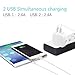 Dual USB Travel Wall Charger，LP compatible with iPad, iPhone, Samsung，Smartphones, External Battery, Bluetooth Speaker, Headset，White