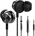 Earbuds, Betron BS10 Noise Isolating in Ear Headphones, Earphones with Microphone, Volume Control and Powerful Bass Sound Includes 3 Different Sized Pairs of Ergonomic Ear Buds and Carry Case (Black) primary
