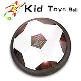 MiluoTech Air Power Soccer Disc, Pneumatic Suspended Football with Foam Bumpers and LED Lights, Hover Disk Gliding Ball Disc Toy for Indoor and Outdoor