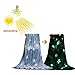 NOBOSHU Flannel Fleece Throw Blanket Glow in The Dark Throw Oeko-TEX Certified Light Weight Cozy Super Soft Thorws for Kids Gift,Car,Sofa,All Seans, 50X60Inch