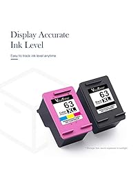 Valuetoner   Cartucho de tinta remanufacturado para HP 63 XL 63XL compatible con Envy 4520 4512 4516 Officejet 4650 3830 3833 4655 Deskjet 1112 2130 2131 3630 3633 3634 (1 negro, 1 Tri Color)