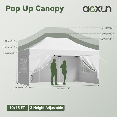Aoxun 10x15 Pop Up Canopy Review: Heavy Duty Instant Shelter with Sidewalls image 18