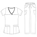 Dagacci Medical Uniform Women's Scrub Set Stretch Top and Pants Ceil Blue S