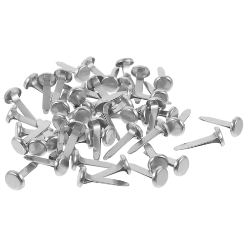 Brad 1000Pcs Mini Brads Small Double Nails Handmade Materials Brads Crafting Paper Supplies Scrapbooking(Silver)