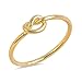 .925 Sterling Silver Plain Love Heart Knot Ring Sizes 3-12 (Three Colors)