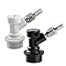 Jansamn Disconnect MFL 1/4 Thread, Ball Lock Keg Fittings, with Hos Couplers, 4 PCS, Gray