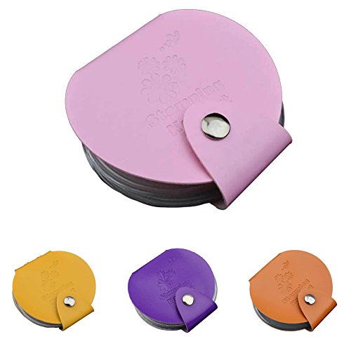 BUYITNOW Stamping Template Bag Round DIY Nail Art Image Plate Storage Bags 24 Slots
