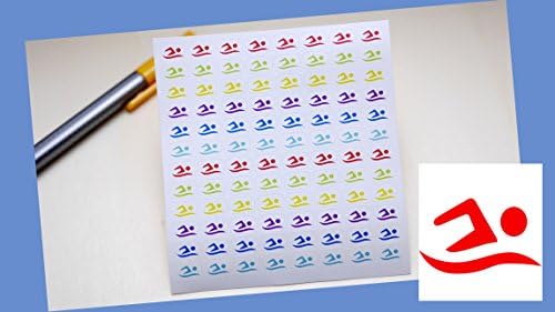 SWIMMER | small rainbow colored sport icon | sticker for your planner or bullet journal