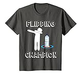 Kids Water Bottle Flipping Tshirt Dabbing Flipping Champion 12 Asphalt