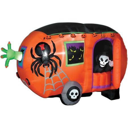 4.5 foot Tall x 8 foot Long Animated Airblown Inflatable Halloween Camper