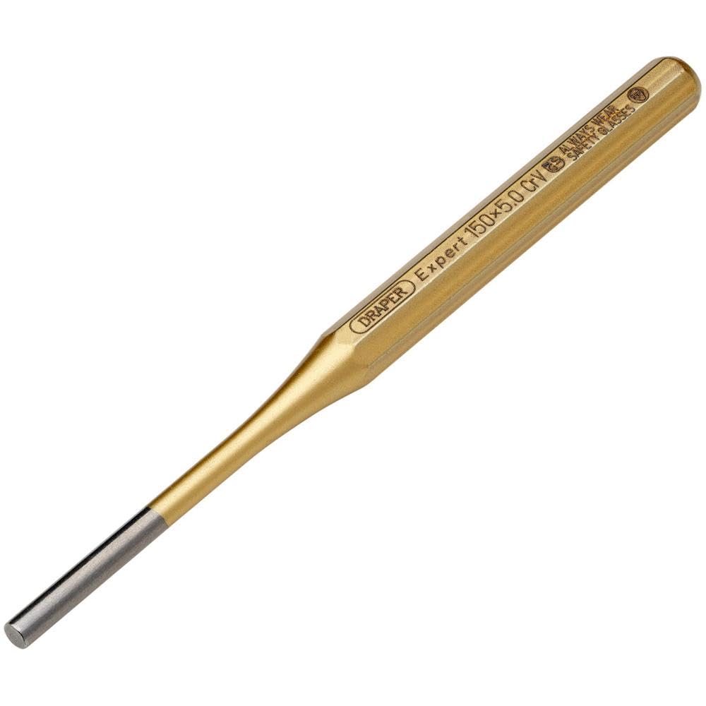 Draper 51695 119 Expert Octagonal Parallel Pin Punch, 5mm x 150mm , Blue