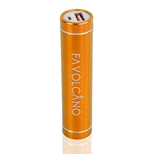 FAVOLCANOÂ® Mini 2600mah Lipstick High Capacity Aluminum Rechargeable Portable External battery Charger Mobile Power Backup Battery for iPhone 6 Plus 5S 5C 5 4S 4, iPod (Apple Adapters Not Included), Samsung Galaxy S6 Edge S5 S4 Note 4 3 2, LG, HTC One(M9), Nokia, Motorola, Blackberry More Other Smartphone (Champagne, 5-Pack)