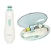 Baby Nail File Electric Nail Trimmer - Jaybva Safe Baby Nail Clippers Cutter for Newborn Children Toddlers Kids with LED Light Blue and Green