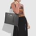 Laptop Tote,15.6 IN Top Zip Large Laptop Bag PU Leather Multi-Function Shoulder Bag with Sturdy Lengthen Chain-link Straps for Women