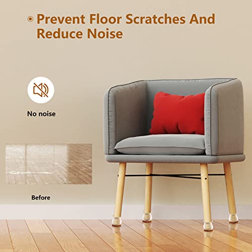 Silicone Chair Leg Floor Protectors, 36 Pack Chair Leg Protectors for