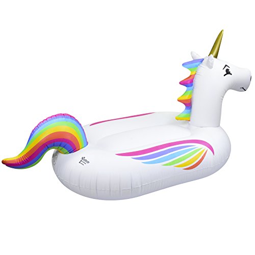 GoFloats-Giant-Inflatable-Unicorn-Includes-Bonus-Unicorn-Drink-Float-Hottest-Giant-Float-of-2018