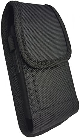 WSQ Samsung Galaxy S7,S6, S6 Edge, J3,A5 Canvas Nylon Pouch Case Metal Belt Clip Pouch Holster Case (Fits for Smartphone with Otterbox Case /Lifeproof Case / Battery Case on:)