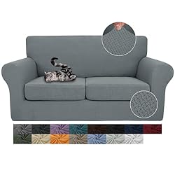 JIVINER Newest 3 Pieces Stretch Couch Covers for 2