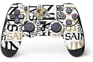 Skinit Decal Gaming Skin Compatible with PS4 Controller - Officially Licensed NFL New Orleans Saints - Blast Design