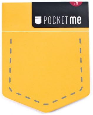 Pocket Me Adhesive Sticky Notes 10 Sheet Memo Pad with Pocket (Gold Orange) for School &amp; Office