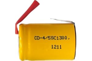 4/5 Sub C NiCd Battery with Tabs (1300 mAh)