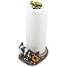 Decorative Holstein Cow Paper Towel Holder Display Stand Features Sunflower Accents for Countertop Rustic Country Kitchen Décor As Farm Animal Gifts for Farmers