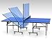 GamePoint Tables Indoor Ping Pong Table - Includes Tension Adjustable Clamp Style Net, Foldable Locking Caster Wheels, 1v1, 2v2, Playback Mode