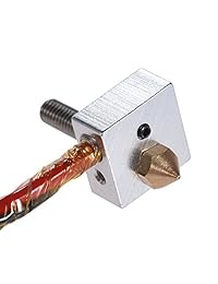 KKmoon Kit de bricolaje extremo caliente Calentador de 0,4 mm de la boquilla & M6 30 mm Extrusora Garganta & 12 V 40 W & 3950 termistor NTC & Calentador de aluminio bloque para impresora 3d