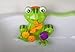 Zig Zag Kid Fun Interactive Frog Bath Toy for Toddlers - for Girls & Boys - The Best Toddler Bath Tub Toys Non-Toxic, Bright Colors, Safe for Kids! Educational and Fun Toddler Bath Toy!