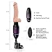 Tracy'sDog Realistic Thrusting Dildo Remote Control G spot Vibrator with Suction Cup for Hands-Free, Rechargeable Heating Automatic Machine with 7 Vibration Mode Stimulation Sex Toy for Women, Black