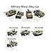 Fycooler Die-cast Military Vehicles,4 Pack Assorted Alloy Metal Army Vehicle Models Car Toys