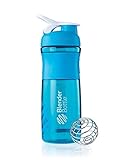 Blender Bottle SportMixer Tritan Grip Shaker 28 oz By Sundesa Aqua/White