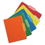 School Smart Two Tone Reversible Colored Folder, Assorted Colors, Pack of 100