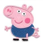 GEORGE PIG - PEPPA PIG Blue Iron on/ Sew on Patches/Applique/Embroidered - W4