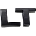 Aimoll 1x Replacement for LT Letter Plastic Emblem, 3D Badge Chevrolet Cruze Silverado (Black)