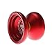 Magic YOYO N12 Aluminum Alloy Metal Unresponsive Professional Yo-yos Yo Yo 1 Gloves 5 Strings for Girls Boys Kids Birthday Toy- Red