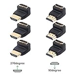 VCE 3 Combos HDMI 90 Degree and 270 Degree Male to Female Adapter 3D&4K Supported