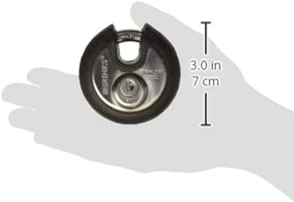 Brinks 673-70001 Commercial Discus Lock with Stainless Steel Shackle - Padlocks - 
