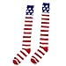 Zmart Women Girls Colorful Striped Cotton Over the Knee High Socks