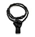 NYFASHION101 3D Raised Fist Wood Pendant 36