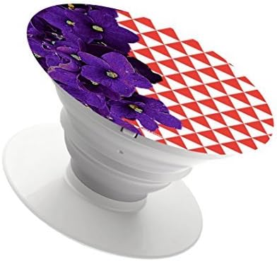 JiaoXiaoFei-Multi-function Cell Phone Holder.Expanding Stand and Grip Mount for Smartphones and Tablets--african violet red pyramids